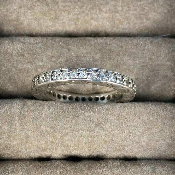 Pandora Eternity Ring S295 ALE Size 52 / US 6 Pave - Picture 2 of 5